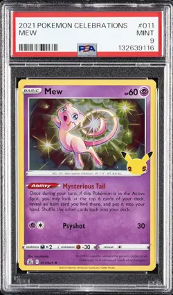 2021 POKEMON CELEBRATIONS #011 MEW PSA 9 - Image 1