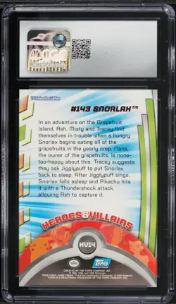 2000 Topps Pokemon Series 3 Snorlax #143 TV Animation Edition CGC 10 GEM MINT - Image 2