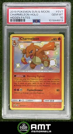 Charmeleon PSA 10 2019 Pokemon Sun Moon Hidden Fates Holo #SV7/SV94 4813 - Image 1