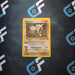 Hitmonlee 7/62 Fossil Holo Rare Pokemon TCG - Image 1