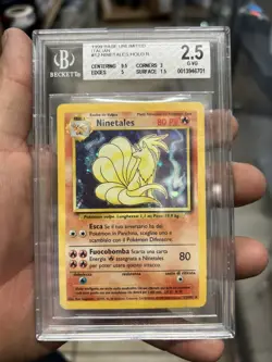 Ninetales #12/102 1999 Pokemon Italian Base Set Holo BGS Beckett 2.5 Vintage - Image 1