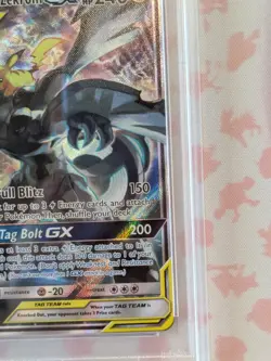 Pokemon Pikachu & Zekrom GX SM Black Star Promo TAG TEAM Holo SM168 PSA 9 240 HP - Image 5