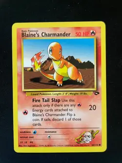 Blaine's Charmander 60/132 Common Gym Challenge Pokemon Lightly Played - Image 2