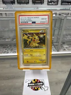 PSA 10 Pikachu World Holo Spanish Pokemon Japanese Promo 2010 Gem Mint - Image 1