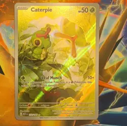 Pokemon Caterpie 172/165 Scarlet & Violet 151 Illustration Rare Full Art Holo 5… - Image 1