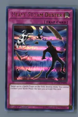 Heavy Storm Duster DUDE-EN050 Ultra Rare Duel Devastator Yu-Gi-Oh Lightly Played - Image 1