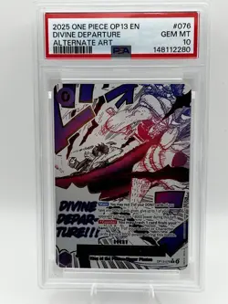 One Piece Divine Departure Altar Art OP13-076 R Carrying On His Will PSA 10 - Image 1
