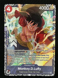 Monkey D Luffy OP12-15 Top 64 Treasure Cup 2024 One Piece Promotion Card Game - Image 1