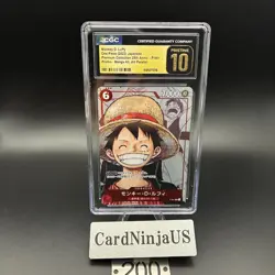 CGC 10 PRISTINE Monkey D. Luffy (Parallel) P-001 P 25th Edition - ONE PIECE Card - Image 1