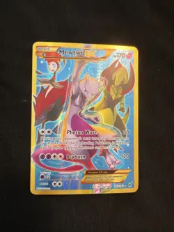 Pokemon Mewtwo-EX TCG Breakthrough Holo Card 163/162 Secret Rare - Image 1