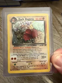 Pokemon Dark Dugtrio TCG Holo Card 6/82 Rare - Image 1