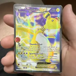 Ampharos EX Full Art Ultra Rare Holo 87/98 XY 170 HP Pokemon Card - Image 1