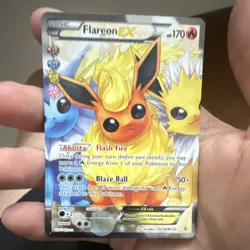 Flareon EX Full Art Ultra Rare Holo RC28/RC32 Generations 170 HP Pokemon Card - Image 1