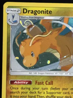 Dragonite Hd Galaxy Swirl Sun & Moon 2019 Cosmos Holo NM Pokemon Card #119/181 - Image 1