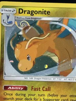 Dragonite Hd Galaxy Swirl Sun & Moon 2019 Cosmos Holo NM Pokemon Card #119/181 - Image 2