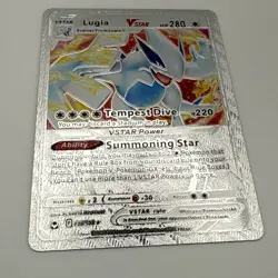 Lugia VSTAR 139/195 Swsh12: Silver Tempest Textured Metallic Foil Card - Image 2