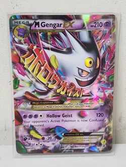 Pokemon M Gengar EX XY166 Mega Full Art Promo Holo Card XY (LP) TRADING CARD - Image 1