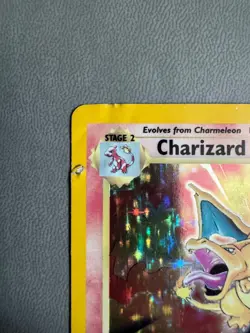 Pokemon Trading Card Game WOTC Base Set Holo Unlimited Charizard 4/102 Damaged - Image 2