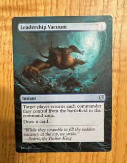 MTG Magic Altered Hand Painted Original Art Card -- Leadership Vacuum - Image 1