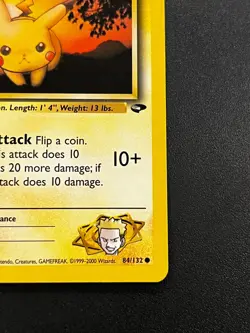 Lt. Surge's Pikachu 84/132 - Gym Challenge Regular 1st Edition Pokemon Card NM - Image 3