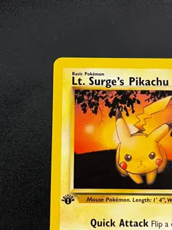 Lt. Surge's Pikachu 84/132 - Gym Challenge Regular 1st Edition Pokemon Card NM - Image 5