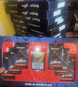 3 Boxes OfMagic The Gathering Marvel Spiderman Web-Slinger's Kit With Promo Card - Image 1