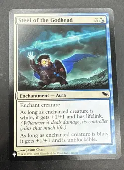 MTG Steel of the Godhead Shadowmoor 150/301 Regular Common Card The List Reprint - Image 1