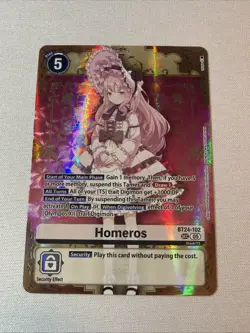 Digimon Card Game Homeros BT24-102 SEC Foil Time Stranger Secret Rare - Image 1