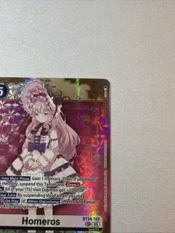 Digimon Card Game Homeros BT24-102 SEC Foil Time Stranger Secret Rare - Image 3