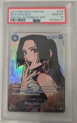 2023 ONE PIECE OP04-KINGDOMS OF INTRIGUE #078 BOA HANCOCK PSA 10 - Image 1