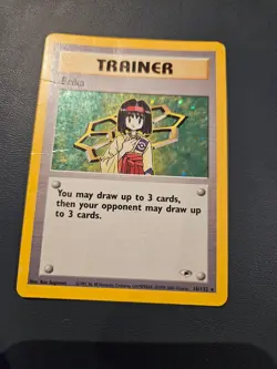 Erika Trainer 16/132 Holo Pokemon card Gym Heroes MP - Image 2