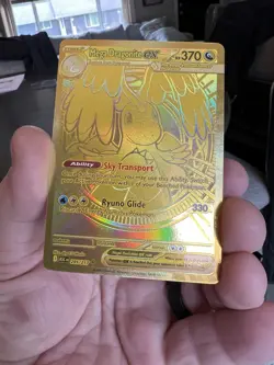 Pokemon Mega Dragonite EX Full Art Gold Holo Card 295/217 370 HP - Image 1