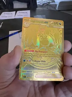 Pokemon Mega Dragonite EX Full Art Gold Holo Card 295/217 370 HP - Image 5