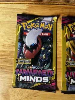 Pokemon Sun & Moon Unified Minds Mini Packs art set Lot 4 Packs 3 Cards Each - Image 4