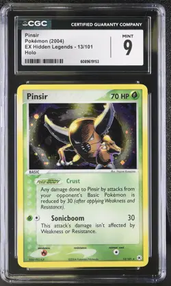 CGC 9 MINT Pinsir 2004 EX Hidden Legends 13/101 Holo Pokemon Card - Image 1