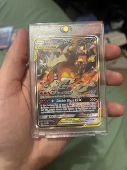 Reshiram & Charizard GX SM201 TAG TEAM Promo Holo Pokemon TCG Card - Image 1