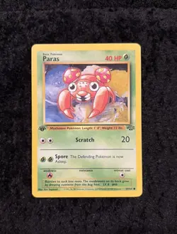 Paras 59/64 1st Edition Pokemon TCG 1999 Jungle Card - Image 1