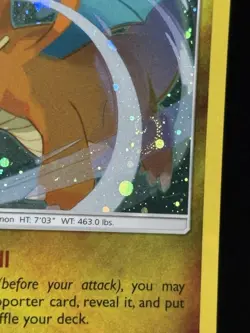 Dragonite Sun And Moon Cosmos Holo With A SWIRL Nm-Lp Pokemon Card #119/181 - Image 1