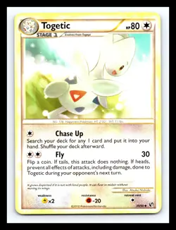 💥 Togetic 39/90 2010 Undaunted Set Pokemon Card TCG Nintendo Non Holo Uncommon - Image 1