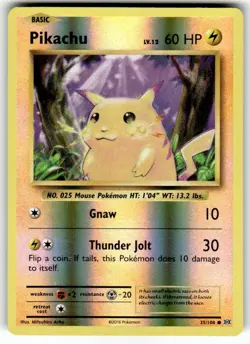 Pikachu 35/108 XY - Evolutions Reverse Holo English Pokemon Card NM - Image 1