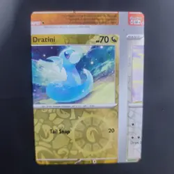 Pokemon TCG NFC Error Miscut Card Dratini 157/197 Reverse Holo Obsidian Flames - Image 3