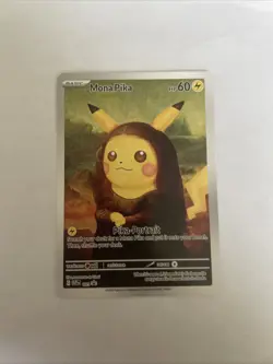 Mona Pika (Pikachu) - Pokemon x Van Gogh ACG Art DIY Card Custom - Image 1