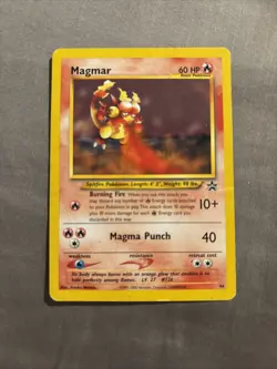 Pokemon Wotc Black Star Promo #44 Magmar Card vintage sp tcg wotc 2000 - Image 1