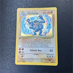 Pokemon Machamp 8/102 Base Set Holo Rare LP 1999 Wizards of the Coast Card - Image 1