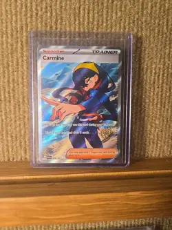 Pokemon TCG Carmine Full Art Trainer Twilight Masquerade Ultra Rare Holo Card - Image 1