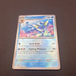 Pokemon Vaporeon 022/131 Reverse Holo Pokeball - Prismatic Evolutions ERROR CARD - Image 1