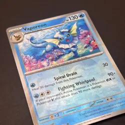 Pokemon Vaporeon 022/131 Reverse Holo Pokeball - Prismatic Evolutions ERROR CARD - Image 3