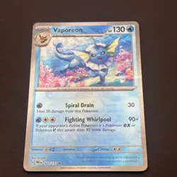 Pokemon Vaporeon 022/131 Reverse Holo Pokeball - Prismatic Evolutions ERROR CARD - Image 4