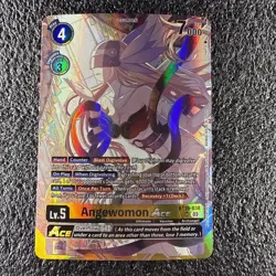 Digimon Card Angewomon ACE Alternative Art BT15-038 SR World Convergence BT21 - Image 1