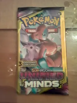 🔥Pokemon Sun & Moon Unified Minds (4) 3-Card Booster Packs Art Set 2019 Sealed - Image 2